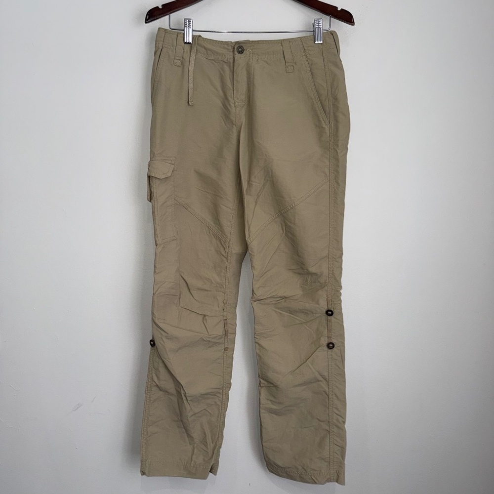MARMOT Womens 6 Khaki Adjustable Length Nylon Cargo Hiking Pants HH12